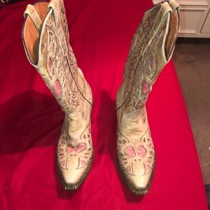 Pink and Tan Cowboy Boots